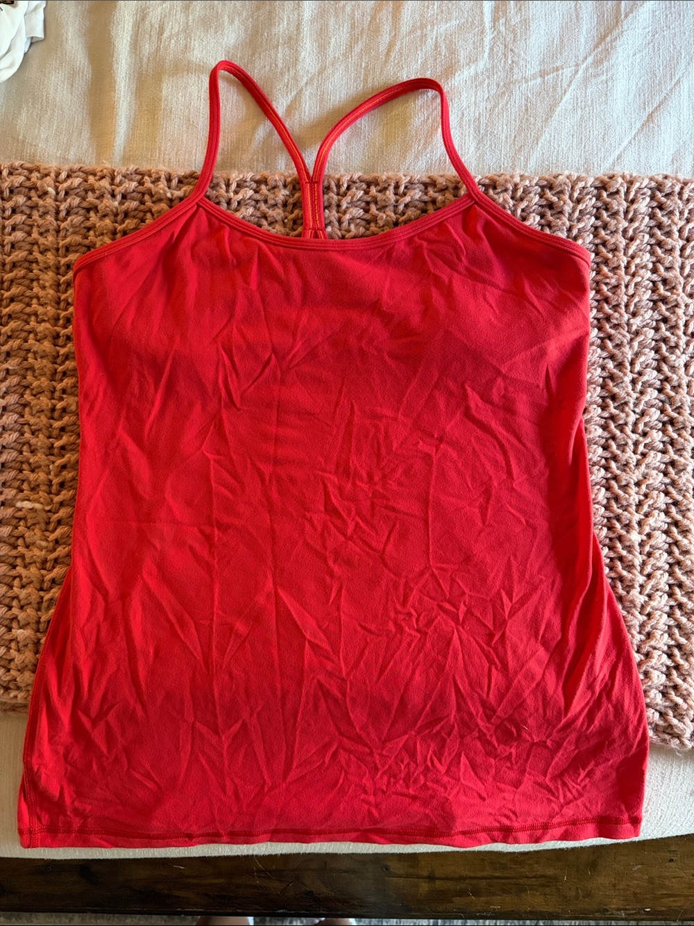 lululemon athletica Red Racerback Tank with Slim Straps